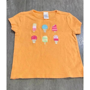 Gymboree Kids size 3 Orange Ice Cream Popsicle Party Tee Shirt Summer VTG